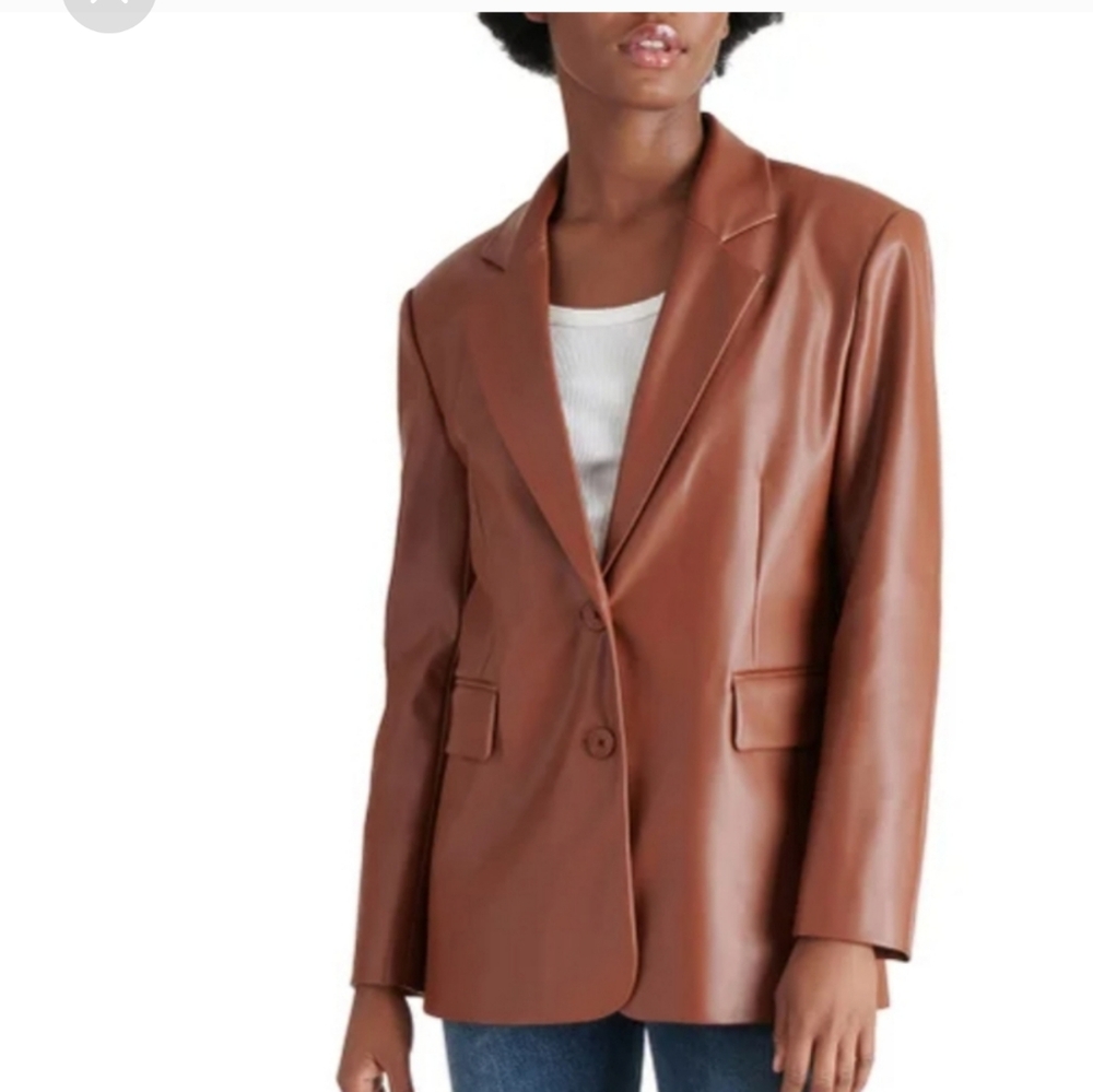 Steve Madden Ladies' Faux Leather Blazer , nwt